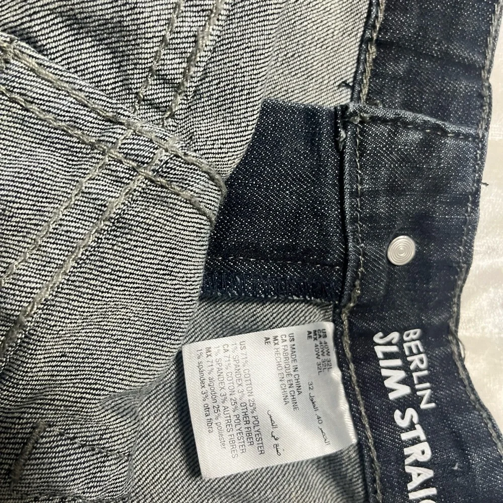 INC International Concepts Men’s 40W X 30W Dark Blue Boot Cut Jeans - Picture 7 of 10